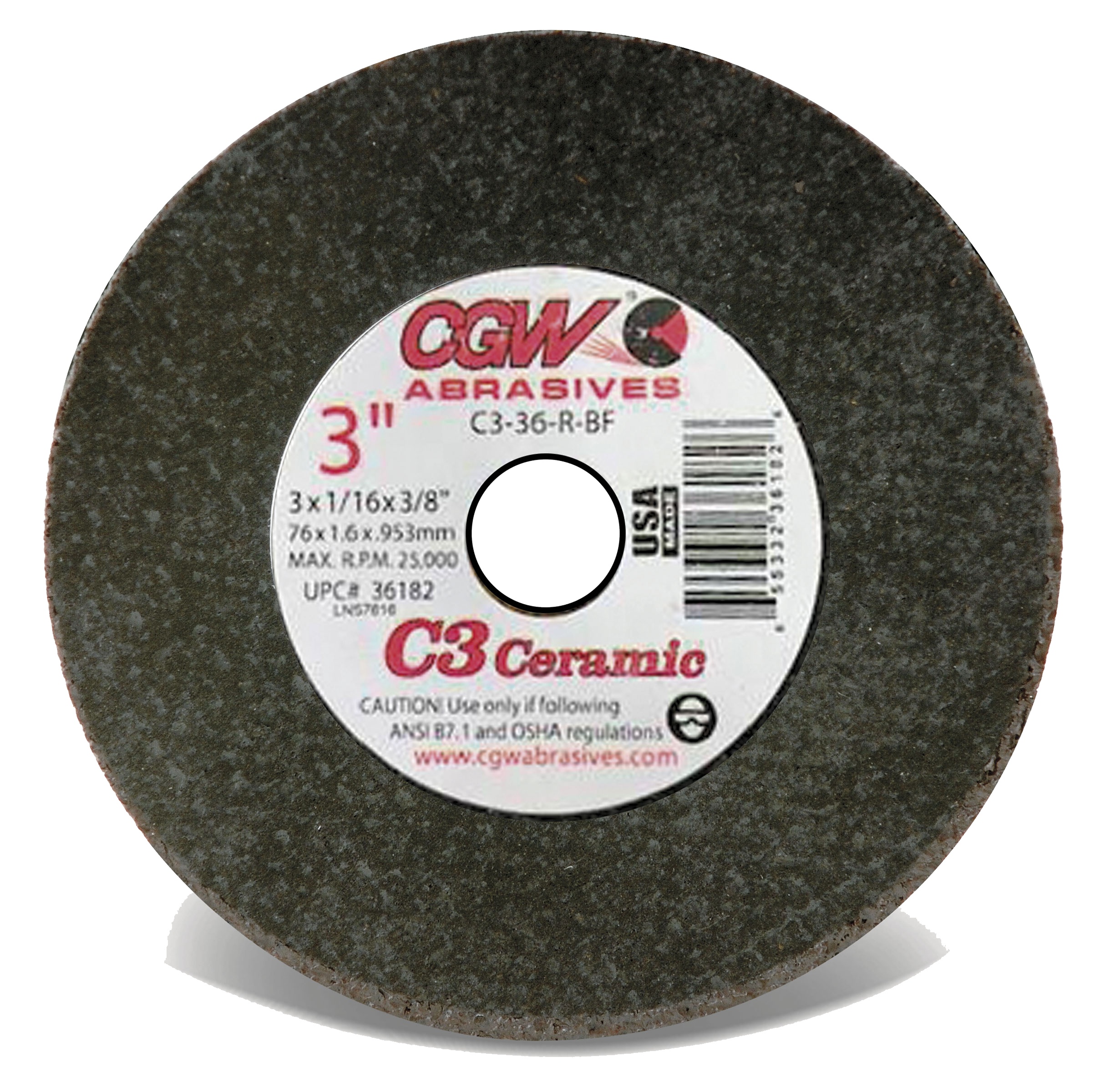 Picture of CGW "Camel" Abrasive 3X1/16X3/8 T1 C3-36-Rbf Wheel Cut Off